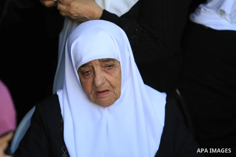 Relatives mourn during the funeral of Osama Sobh, a Palestinian man killed by Israeli soldiers during clashes near Jenin in the village of Burqin in the West Bank on September 26, 2021. The Palestinian health ministry sa...