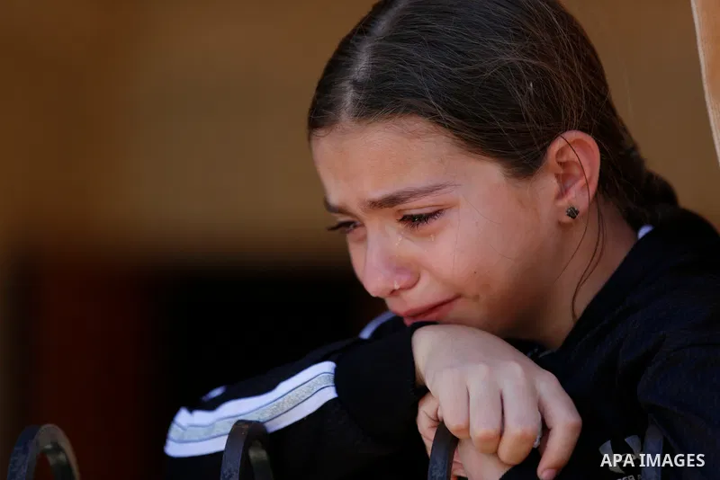 Relatives mourn during the funeral of Osama Sobh, a Palestinian man killed by Israeli soldiers during clashes near Jenin in the village of Burqin in the West Bank on September 26, 2021. The Palestinian health ministry sa...