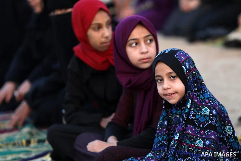 Palestinians pray on the first day of Muslim holiday of Eid al-Adha, in Khan Younis, in the southern Gaza Stripon July 20, 2021. Eid al-Adha, or Feast of Sacrifice, Islam's most important holiday marks the willingness of...