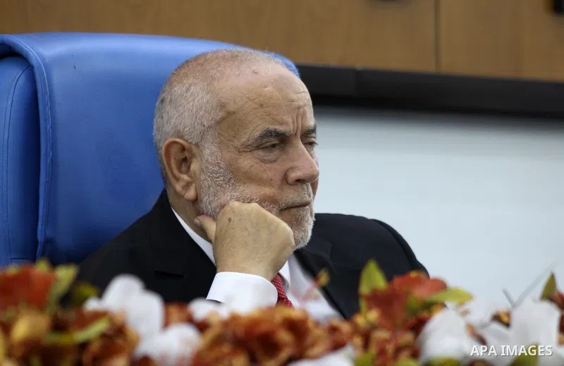 Deputy of the Legislative Council, Ahmed Bahar speaks during a meeting at the legislative council, in Gaza city on June 9, 2021. Palestinians mark "Naksa Day" to mourn the 54th anniversary of Israel's occupation of the W...