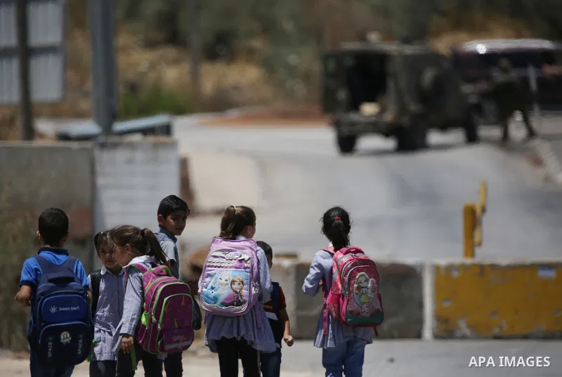 Israeli forces close the entrance of Beita town, south of the northern West Bank city of Nablus, on June 7, 2021. The closure of the town came just two days after Israeli forces cracked down on a peaceful rally in the to...