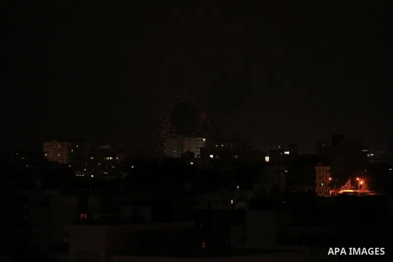 Fire billow from Israeli air strikes in the Gaza Strip, on May 10, 2021. Israel launched deadly air strikes on Gaza in response to a barrage of rockets fired by the Islamist movement Hamas amid spiralling violence sparke...