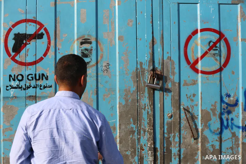 The close of the UNRWA school against the spread of the coronavirus Covid-19, in Gaza City on April 6, 2021. A total of 1463 new cases of coronavirus were recorded in the Gaza Strip in the last 24 hours, today said Minis...