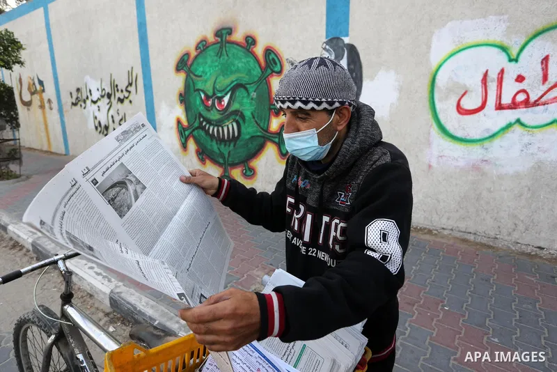 The close of the UNRWA school against the spread of the coronavirus Covid-19, in Gaza City on April 6, 2021. A total of 1463 new cases of coronavirus were recorded in the Gaza Strip in the last 24 hours, today said Minis...