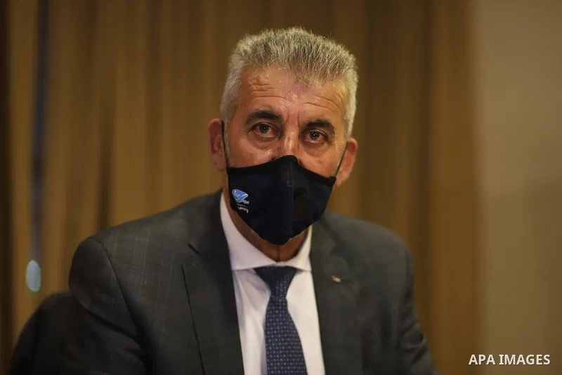 Minister of Local Government, Eng. Majdi Al-Saleh, speaks during a panel discussion, in Gaza City on March 24, 2021. The Minister of Local Government, Eng. Majdi Al-Saleh, inaugurated a group of developmental projects. D...