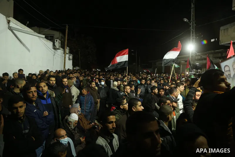 Palestinian supporters of the Islamic Jihad, demonstrate to solidarity with the Yemeni people, in Gaza city on January 22, 2022. The UN chief has condemned air raids on Saada city and called for an investigation into the...