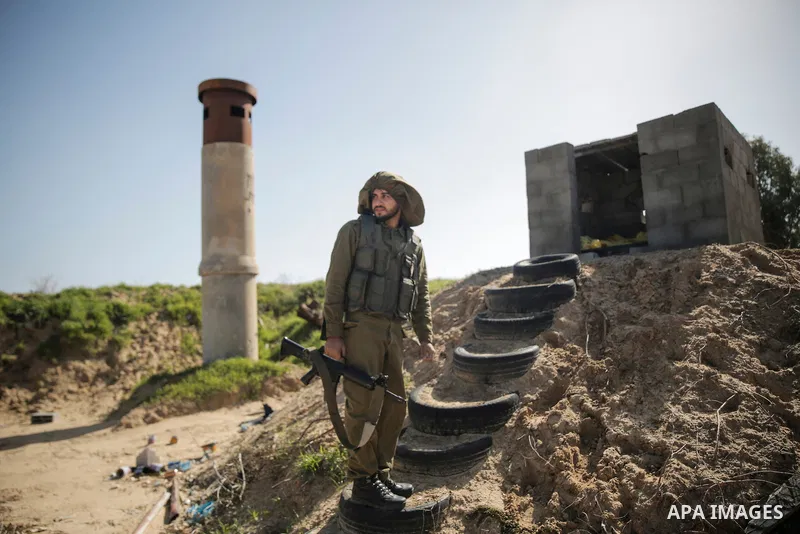 Palestinian actors and crew shoot a scene of the series "Qabdat al-Ahrar," meaning "Fist of the Free" in Arabic, in Beit Lahia in the northern of Gaza Strip on Feb. 03, 2022. In Gaza Strip, an impoverished Palestinian te...