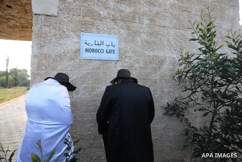 Palestinians take part in a protest against the statements made by French Prime Minister Jean Castex, in which he claims that Jerusalem is the "eternal capital of the Jewish people." in Khan Younis in the southern of Gaz...