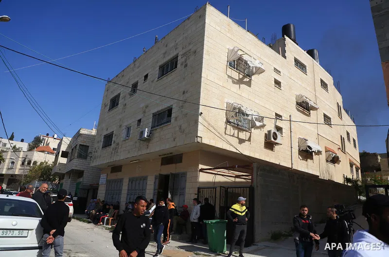 The family house of Palestinian Diaa Hamarshah who carried out a shooting attack in a Tel Aviv suburb, during a patrol by Israeli soldiers in the West Bank city of Jenin on March 30, 2022. Photo by Ahmed Ibrahim