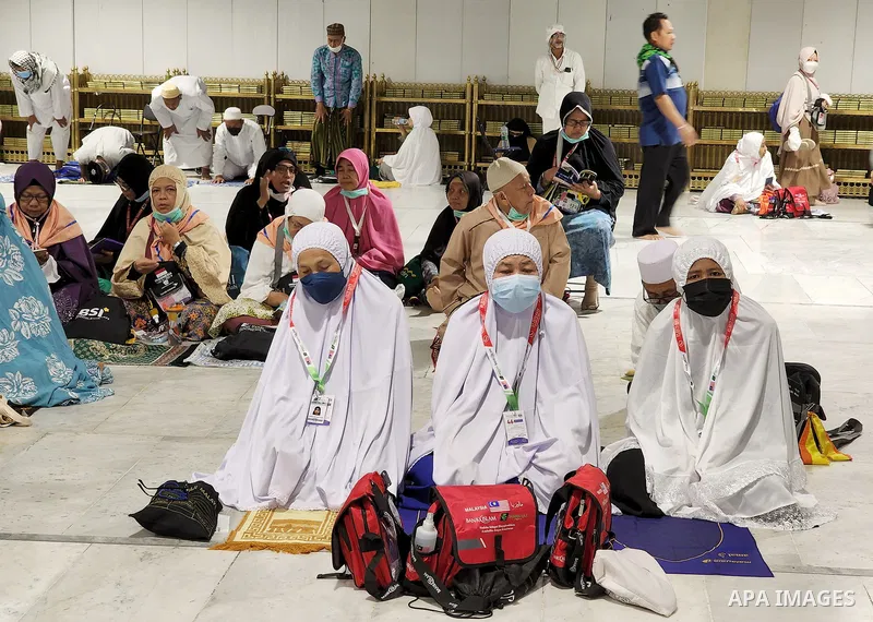 Muslim pilgrims perform Tawaf during the annual Haj pilgrimage, in the holy Saudi city of Mecca, during annual Hajj pilgrimage, on June 23, 2022. Annual Saudi Arabia welcomed its first batch of hajj pilgrims since before...