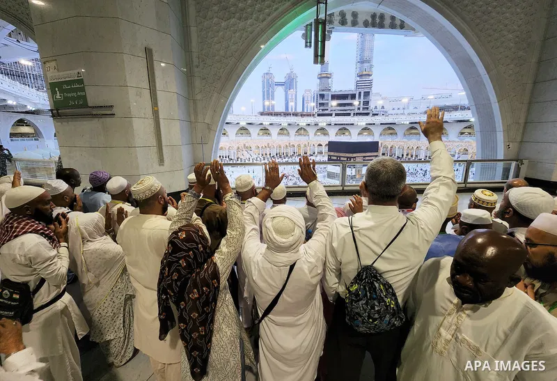 Muslim pilgrims perform Tawaf during the annual Haj pilgrimage, in the holy Saudi city of Mecca, during annual Hajj pilgrimage, on June 23, 2022. Annual Saudi Arabia welcomed its first batch of hajj pilgrims since before...