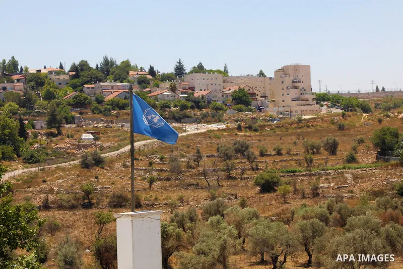 A picture taken on July 18, 2022 shows a general view of Israel's Beit El settlement at the northern entrance to the city of Ramallah in the West Bank. Israeli authorities built a new section of Israel's controversial se...