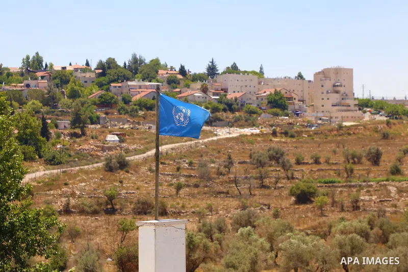 A picture taken on July 18, 2022 shows a general view of Israel's Beit El settlement at the northern entrance to the city of Ramallah in the West Bank. Israeli authorities built a new section of Israel's controversial se...