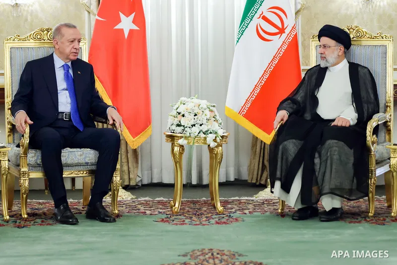 Iranian President Ebrahim Raisi meets with Turkish President Recep Tayyip Erdogan, in Tehran, Iran July 19, 2022. Photo by Iranian presidency
