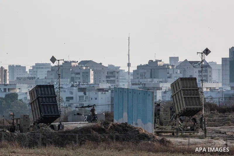 A general view of the Israeli Iron dome system on the outskirts of the southern city of Ashdod. According to the Palestinian Ministry of health, at least 8 people were killed including a child and an Islamic commander, w...