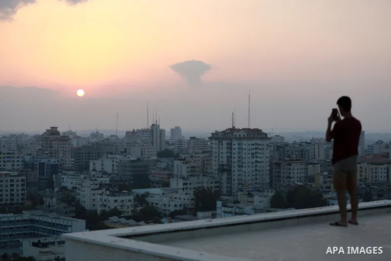 A general view show Gaza city on August 6, 2022. Palestinian militants fired rockets at Israel from the Gaza Strip this evening. The rocket fire come followed deadly air strikes by the Israeli military on Gaza. Photo by...