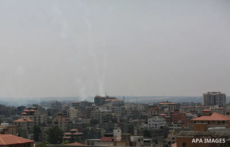 Rockets are launched from Gaza City, towards Israel on Gaza City on August 6, 2022. Photo by Bashar Taleb