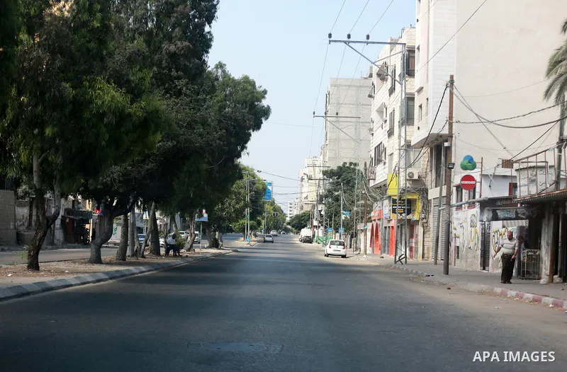 Streets of Gaza city are seen empty during the Israeli aggression on the Gaza Strip on August 7, 2022. Latest figures by the Ministry of Health show that the number of Palestinians killed since the beginning of the Israe...