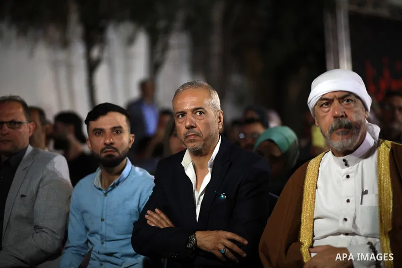 Palestinians attend the 6th Red Carpet Film Festival, in Gaza city on October 13, 2022. The Red Carpet Human Rights Film Festival is an annual festival for long, short, narrative, and documentary films held in the Gaza s...