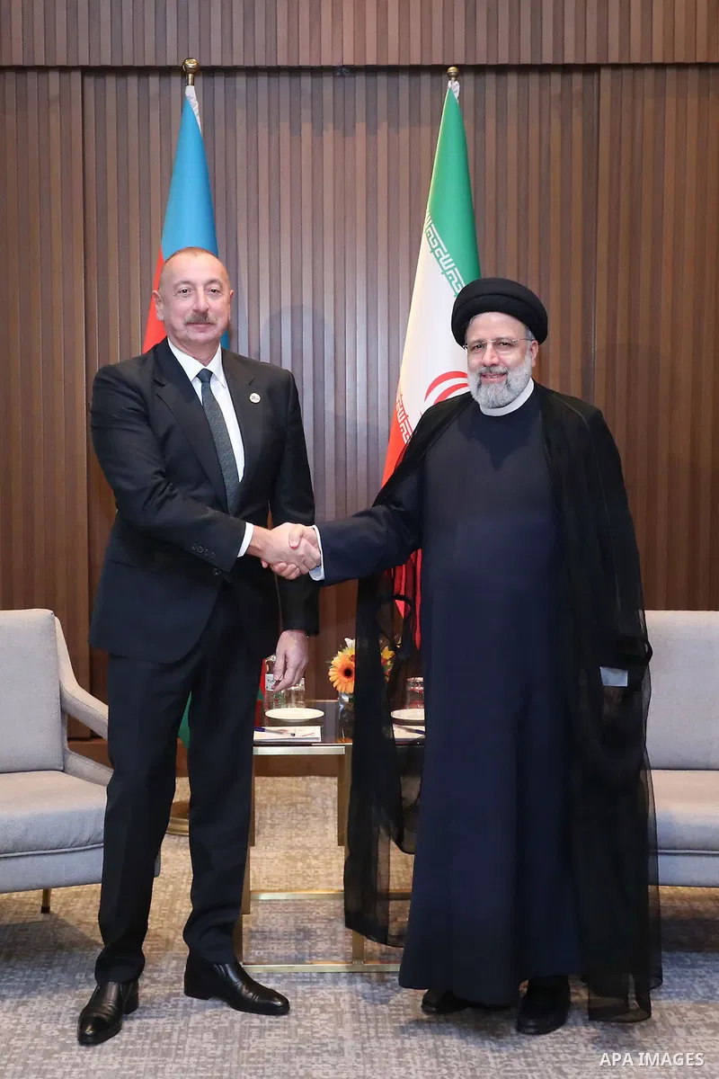 Iranian President Ebrahim Raisi meets with presidents of Iran and Azerbaijan in Astana, Kazakhstan on October 13, 2022. Photo by Iranian Presidency Office