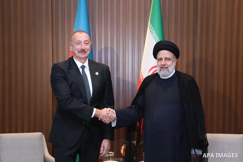 Iranian President Ebrahim Raisi meets with presidents of Iran and Azerbaijan in Astana, Kazakhstan on October 13, 2022. Photo by Iranian Presidency Office