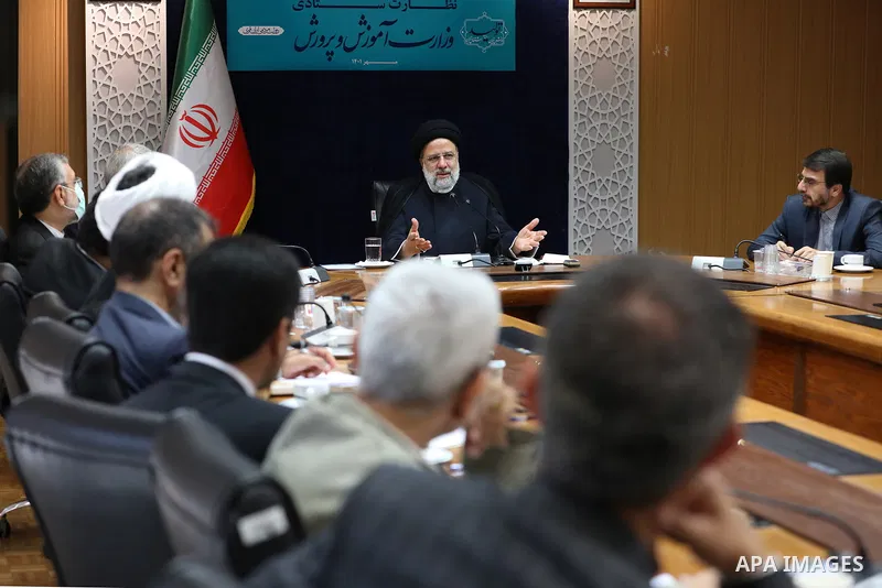 Iranian President Ebrahim Raisi attends the General Supervisory Session of the Ministry of Education, in Tehran, Iran on October 17, 2022. Photo by Iranian Presidency Office