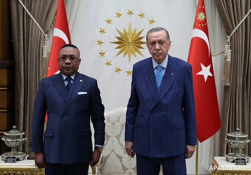 Turkish President Recep Tayyip Erdogan receives credentials of ambassadors of several countries in Ankara, Turkey, on October 26, 2022. Photo by Turkish presidency \ apaimages