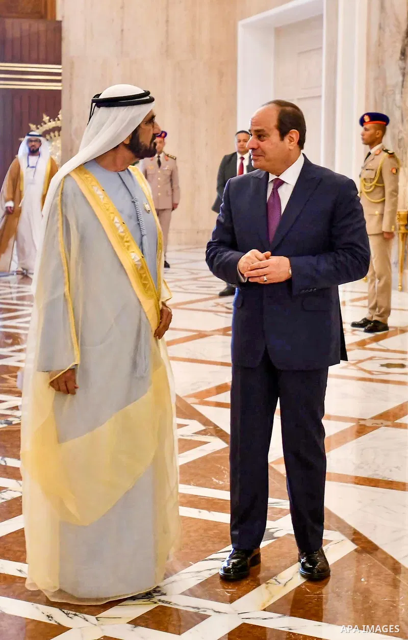 Egyptian President Abdel Fattah al-Sisi meets with vice President of the United Arab Emirates, UAE's Prime Minister and Ruler of Dubai Sheikh Mohammed bin Rashid al-Maktoum, in Cairo, Egypt on October 27, 2022. Photo by...