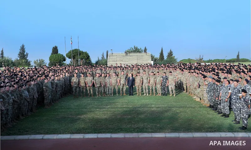 Lebanese President Michel Aoun attends a farewell meeting at Baabda Palace before the end of his presidency, on October 27, 2022. Photo by Lebanese Presidency Office/APAimages