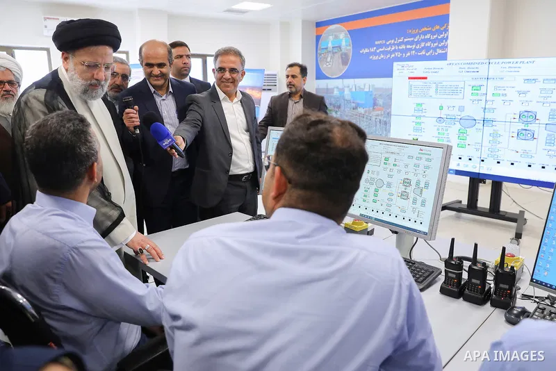 Iranian President Ebrahim Raisi attends inauguration of Arian 2 Combined Cycle Power Plant in Zanjan, on October 27, 2022. Photo by Iranian Presidency Office/APAimages