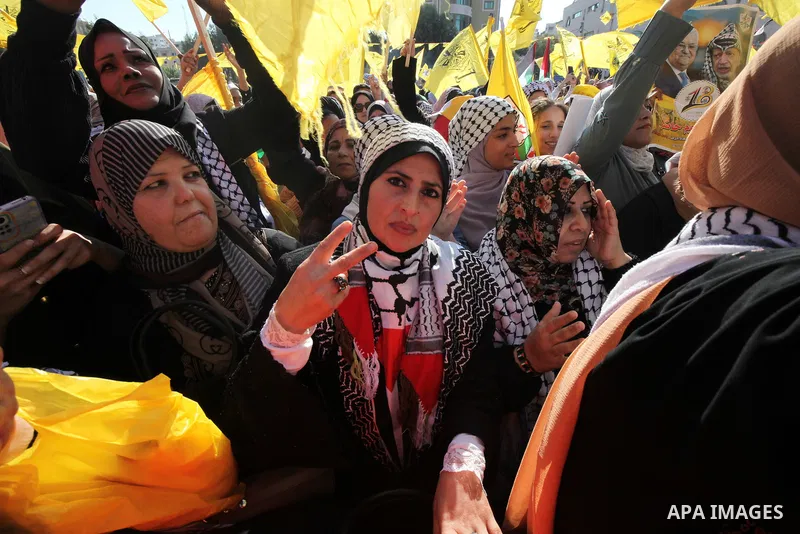 Palestinian supporters of Fatah movement attends the festival marking the 18th anniversary of the death of the late Palestinian President Yasser Arafat, in Gaza city on November 10, 2022. Arafat, also known as Abu Ammar...