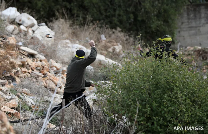 Clashes between Palestinian demonstrators and Israeli forces, following a protest against the expropriation of Palestinian land by Israel, in the West Bank village of Kfar Qaddum near the Jewish settlement of Kedumim on...