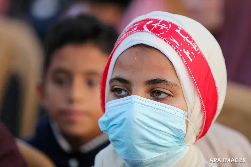 Palestinians gather during a ceremony marking the 55th anniversary of the founding of the Popular Front for the Liberation of Palestine, in Gaza city on December 8, 2022. The Popular Front for the Liberation of Palestine...