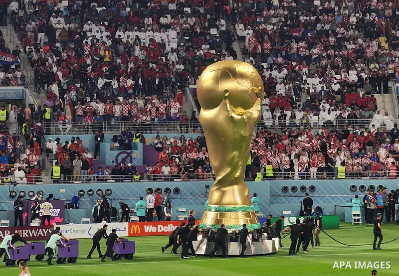 Third-Place Playoff - Croatia v Morocco - Khalifa International Stadium, Doha, Qatar - December 17, 2022 Morocco fans react inside the stadium. Photo by Ashraf Amra\ apaimages