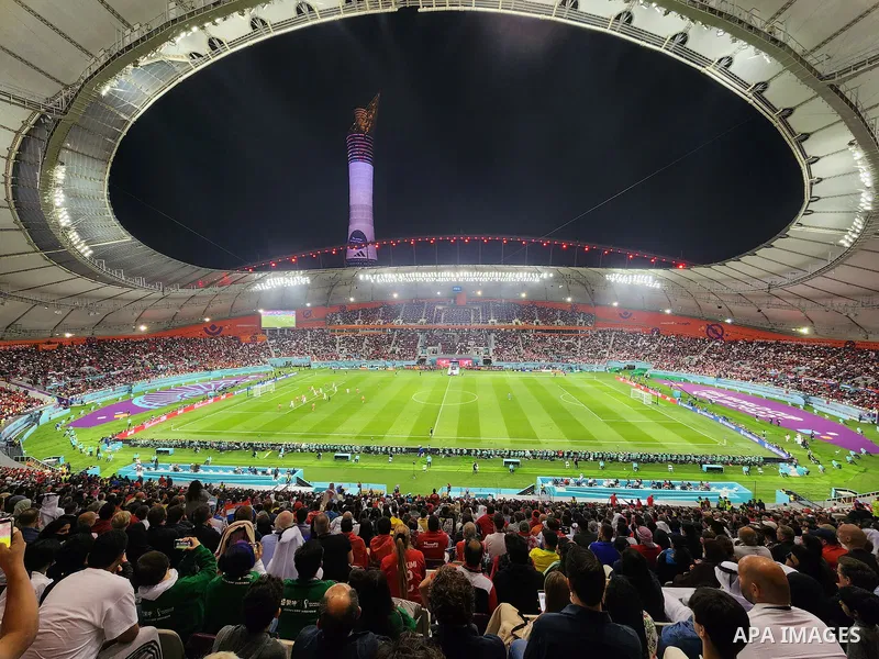 Third-Place Playoff - Croatia v Morocco - Khalifa International Stadium, Doha, Qatar - December 17, 2022 Morocco fans react inside the stadium. Photo by Ashraf Amra\ apaimages
