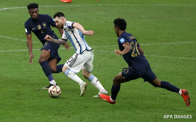 The final of the FIFA World Cup soccer tournament between Argentina and France at Lusail Stadium in Lusail, north of Doha on December 18, 2022. Lionel Messi’s wait for World Cup glory is finally over after Argentina beat...