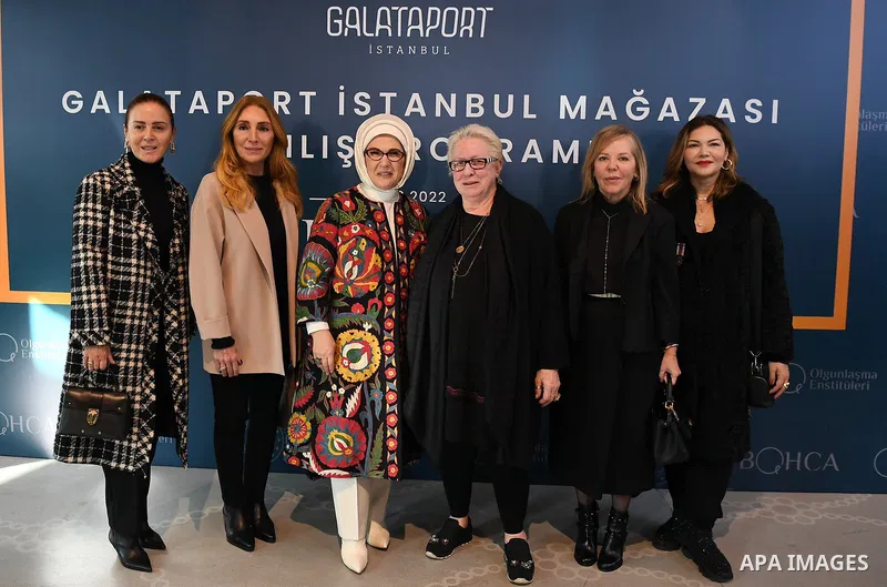 Turkish President Recep Tayyip Erdogan's wife Emine Erdogan the second branch of the "Baqja" store in Ankara, Turkiye on December 24, 2022. Photo by Turkish presidency \ apaimages