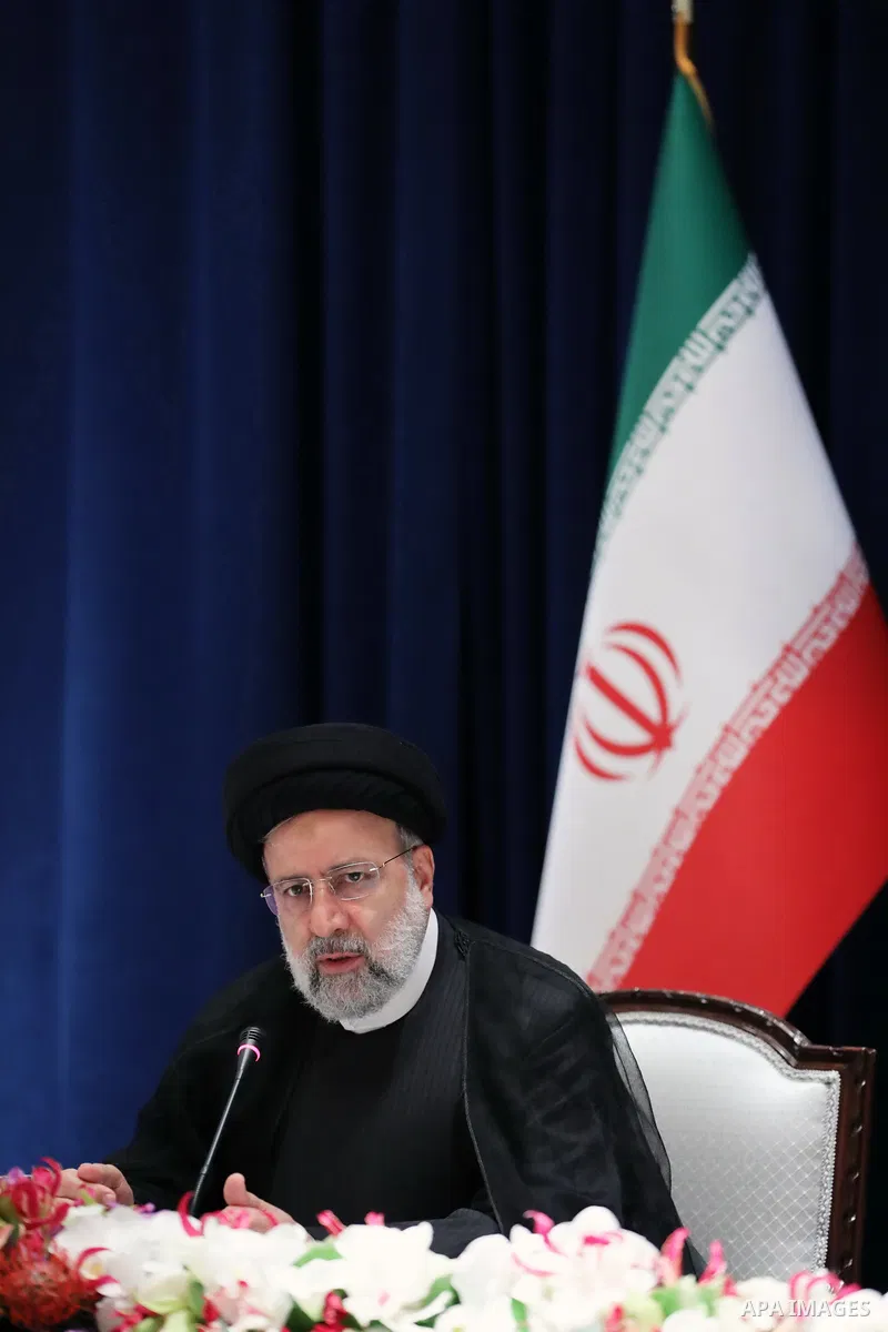 Iranian President Ebrahim Raisi meets with American Media Executives in New York, USA on September 22, 2022. Photo by Iranian presidency\ apaimages