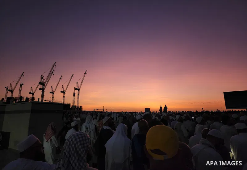 Muslim pilgrims visits Al-Baqi cemetery next to the Prophet Mohammed's mosque and a place of great reverence for Muslims in Saudi Arabia's holy city of Medina, Islam's second holiest city on July 18, 2022. Al-Baqi cemete...