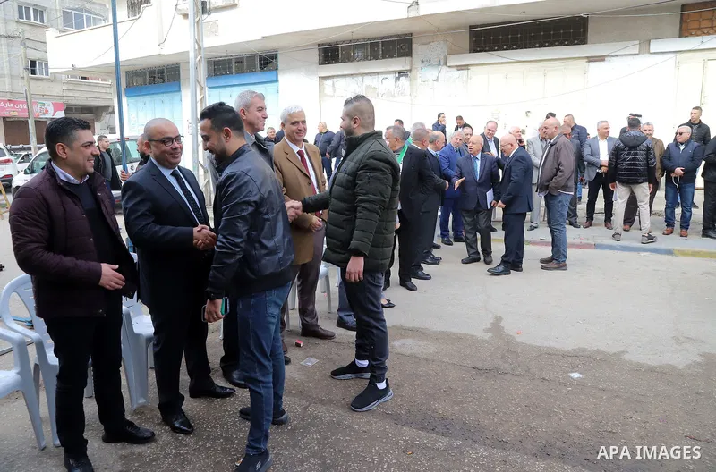 Palestinians cast their ballots for the Chamber of Commerce and Industry in Gaza City on January 21, 2023. Today, Saturday, the elections for the Gaza Chamber of Commerce, Industry and Agriculture began, with 25 candidat...