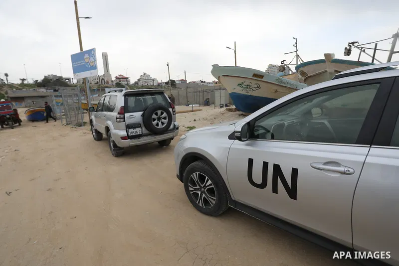 Palestinians fishermen get new outboard engine for their boats at Gaza port on January 29, 2023. Marooned for a decade by engine failure, Palestinian fishermen will finally be able to return to sea with a new outboard mo...