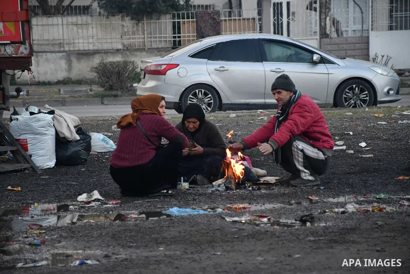 February 9, 2023, Hatay: Victims of the earthquake are trying to survive after earthwuake in Hatay, south Turkey. Powerful earthquakes 7.8 and 7.6 have hit a wide area in south-eastern Turkey, near the Syrian border on 6...