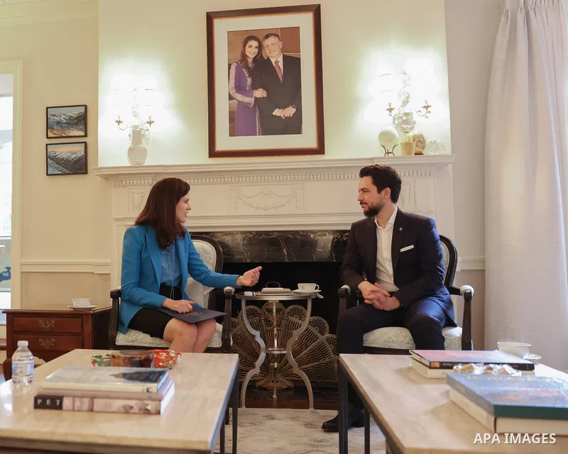 Crown Prince Al Hussein holds a series of meetings with US administration officials in Washington city, on September 22, 2023. Royal Hashemite Court \ apaimages.
