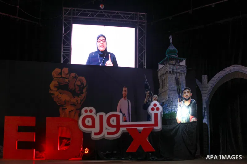 Palestinians attend a festival to honor mothers of Palestinians who were killed during the conflict between Islamic Jihad movement and Israel in May, in Gaza city on July 3, 2023. Photo by Omar Ashtawy\ apaimages