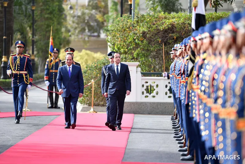 Egyptian President Abdel Fattah El-Sisi meets with President of the Republic of Cyprus, Nicos Christodoulides, in Cairo on April 5, 2023. Photo by Egyptian President Office