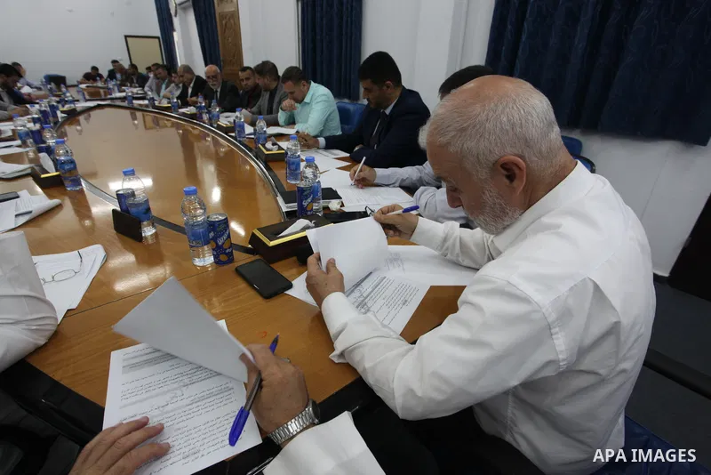 Palestinians attend in a workshop on the Medical Liability Law at the Legislative Council headquarters in Gaza City on July 9, 2023. Photo by Omar Ashtawy\ apaimages
