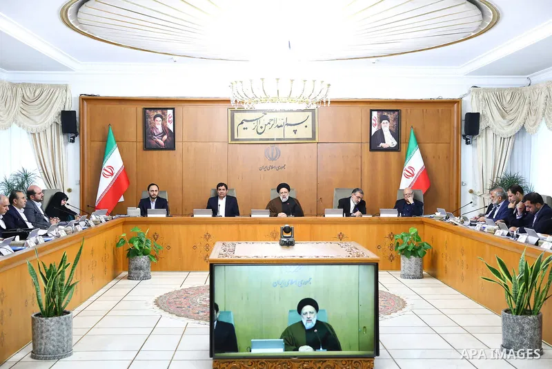 Iranian President Ebrahim Raisi attends the cabinet session in Iran on April 10, 2023. Photo by Iranian Presidency Office