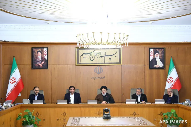 Iranian President Ebrahim Raisi attends the cabinet session in Iran on April 10, 2023. Photo by Iranian Presidency Office