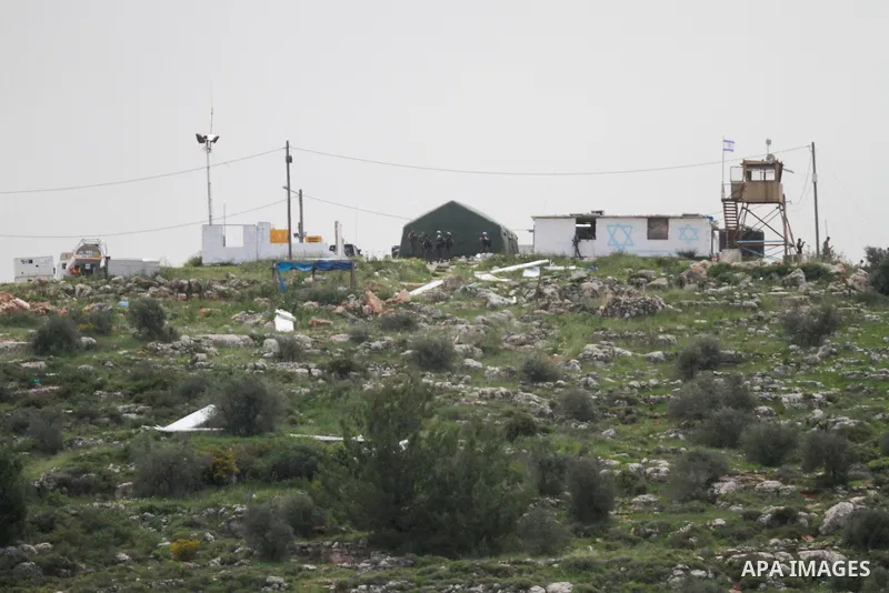 Clashes between Palestinian protesters and Israeli soldiers during a protest in the village of Beita, south of Nablus in the occupied West Bank, on April 10, 2023, against a march by settlers to the nearby Israeli outpos...