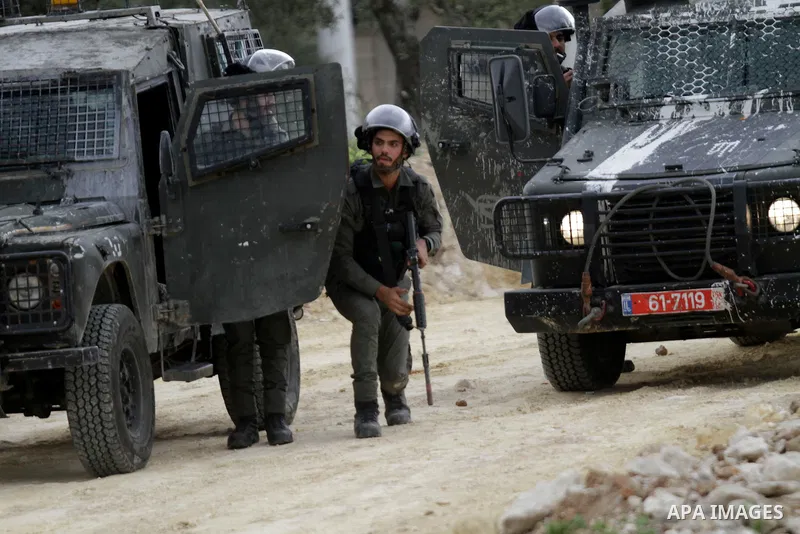 Clashes between Palestinian protesters and Israeli soldiers during a protest in the village of Beita, south of Nablus in the occupied West Bank, on April 10, 2023, against a march by settlers to the nearby Israeli outpos...